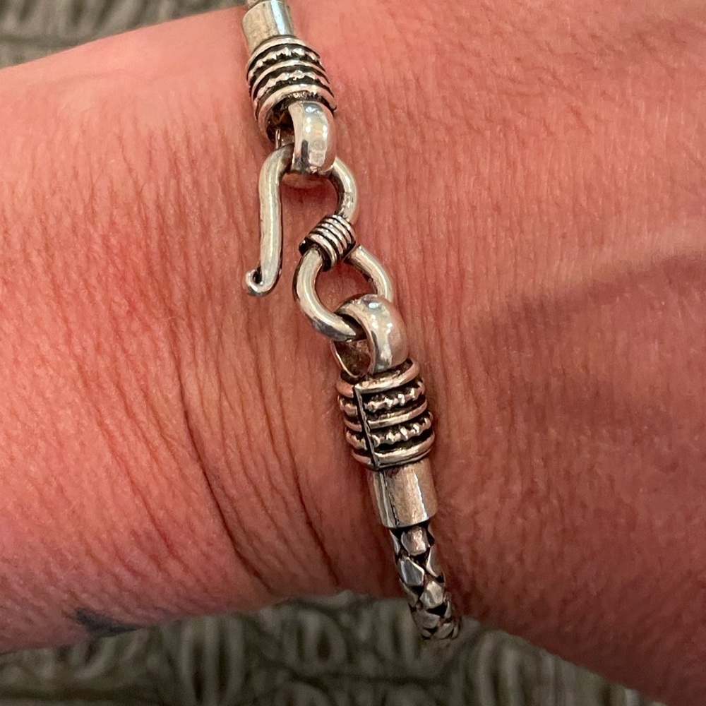 Solid Sterling Silver Boho Bracelet - image 3